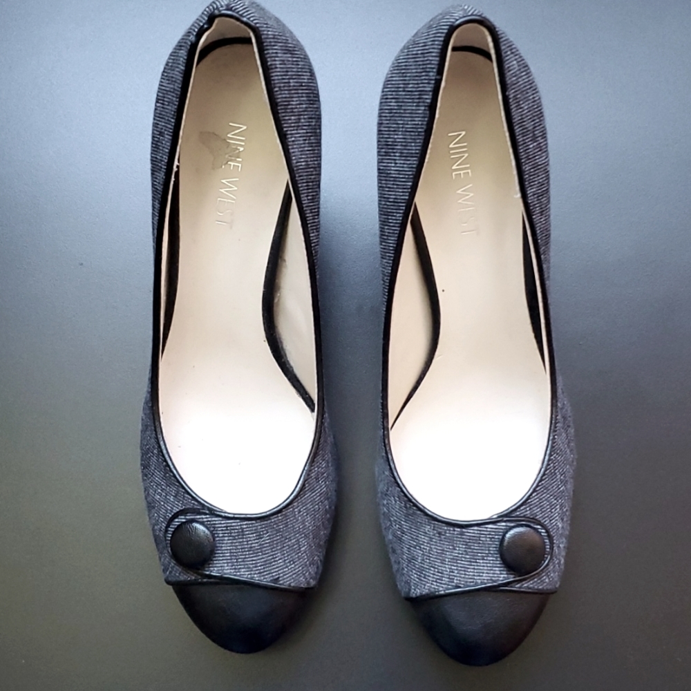 Nine West Pumps 8M Charcoal/Black